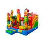 Коммерческий надувной батут «Попугайчики 2» с горкой, 5*4*2,8 м