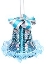 Набор для творчества "Колокольчик новогодний" из пайеток голубой (Волшебная мастерская)