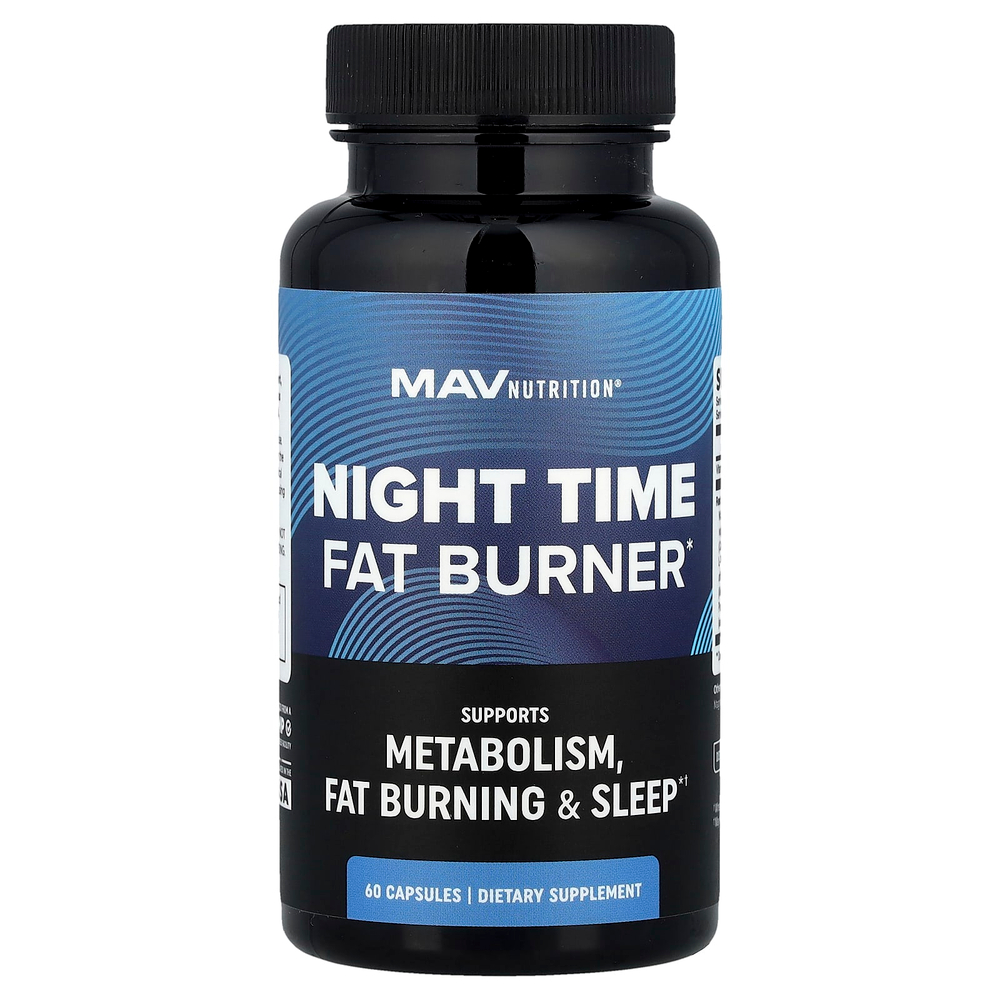 MAV Nutrition, Средство для сжигания жира в ночное время, 60 капсул