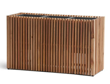 Кашпо TREEZ Effectory - Timberline - Низкий дивайдер - Тёмное дерево