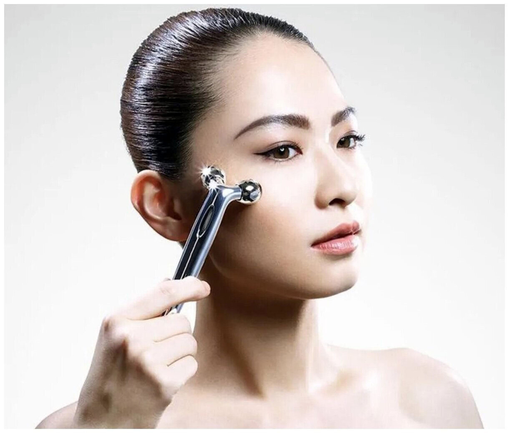 Массажер для лица роликовый, 3D массажер, роликовый для лица и тела, XC-206