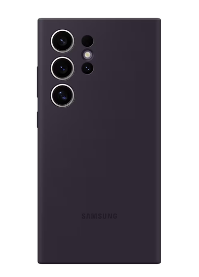 Чехол-накладка Silicone Case S24 Ultra ( Темно фиолетовый)