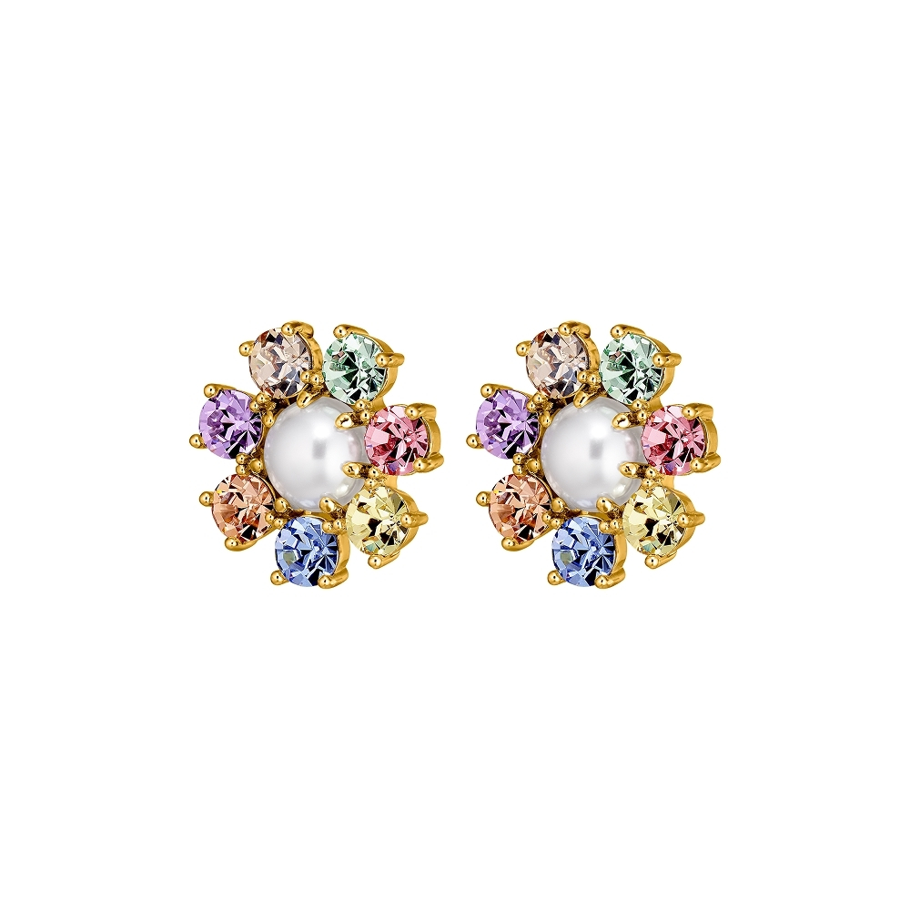 Серьги Dyrberg Kern AUBRA SG PASTEL MULTI / WHITE PEARL 460082