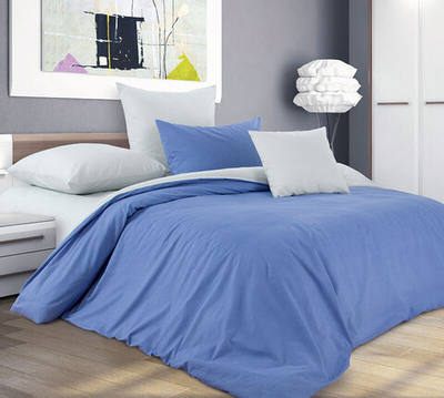 Постельное белье перкаль Евроразмер Черничный десерт