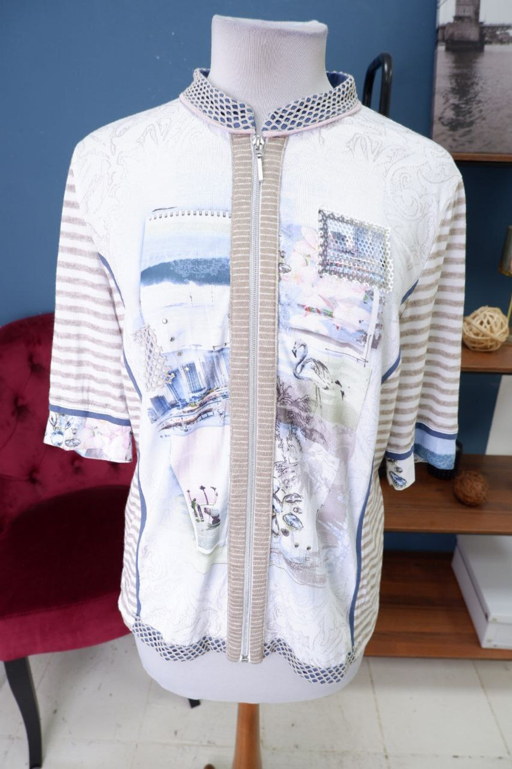 Кофта Just White на молнии 48 размер