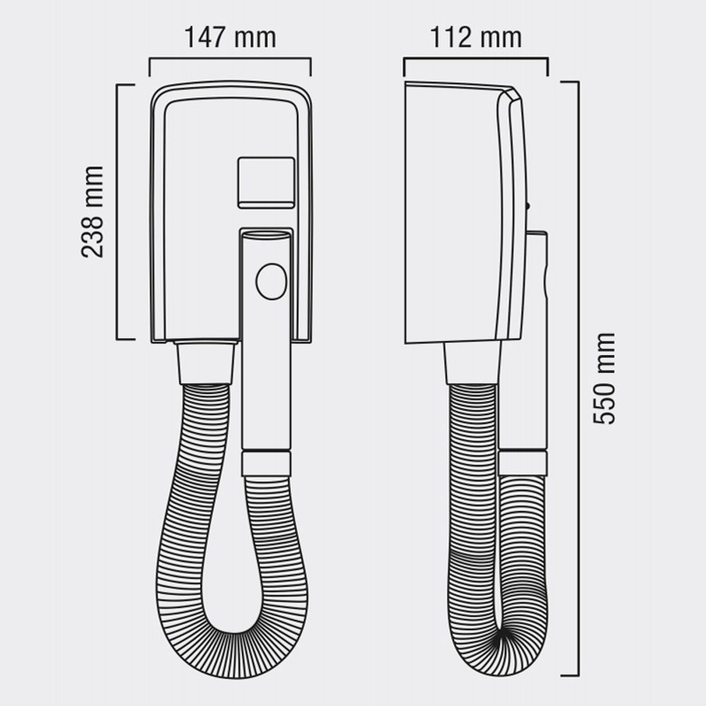 Настенный фен Valera Hotello - 1200Вт (832.01/T) - 4