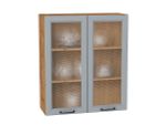 Шкаф верхний с 2-мя остекленными дверцами Ницца