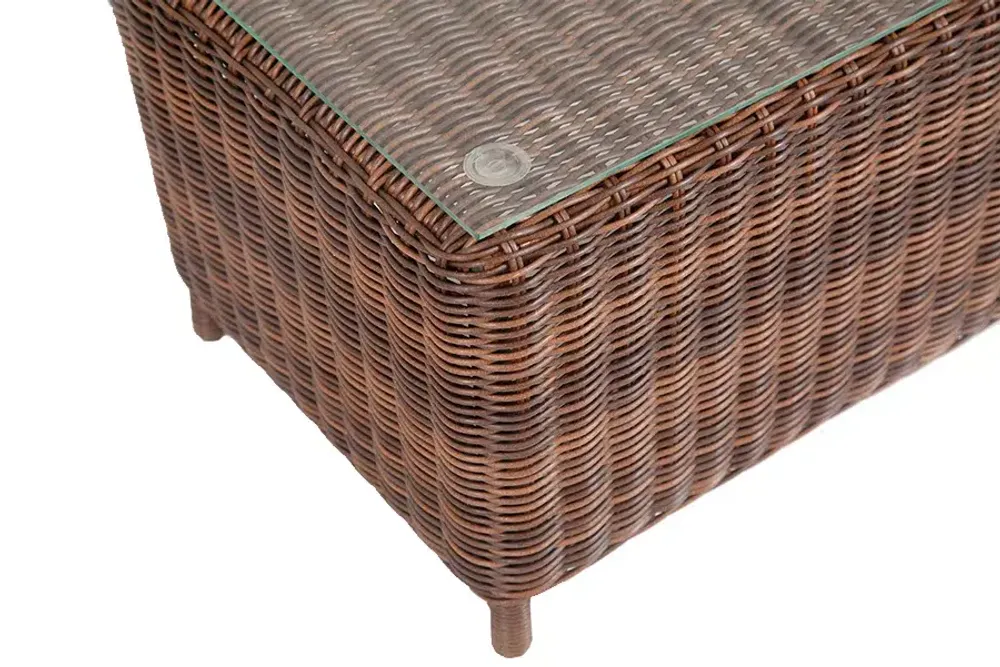 "Кон Панна" столик журнальный из искусственного ротанга, цвет коричневый