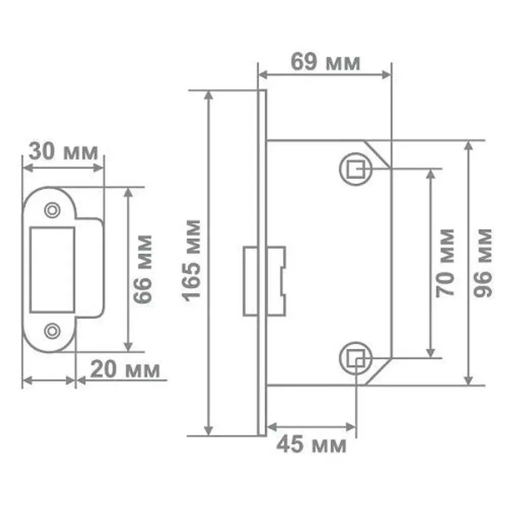 Защелка сантехническая "MEDIO" BAT 7045 oval (разные цвета)