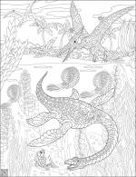 Цифровое панно ID Wall Раскраска "Животные древнего мира"