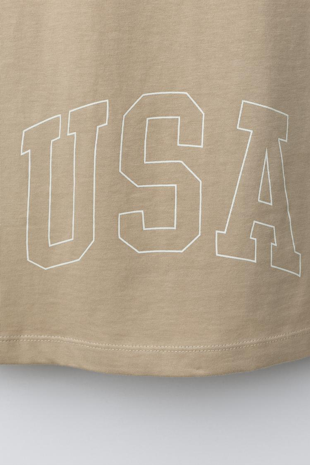 ZARA ФУТБОЛКА В СПОРТИВНОМ СТИЛЕ, БЕЖЕВЫЙ