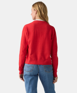 Кардиган женский LEVI'S TARA CREWNECK CARDI TRUE RED TRIBLEND