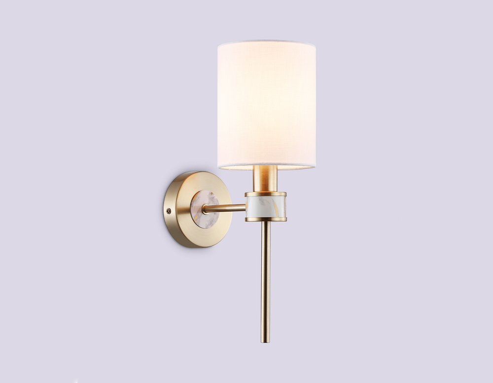 Светильник настенный LH72375 DBS/WH темная латунь/белый E14 max 40W 190*120*370