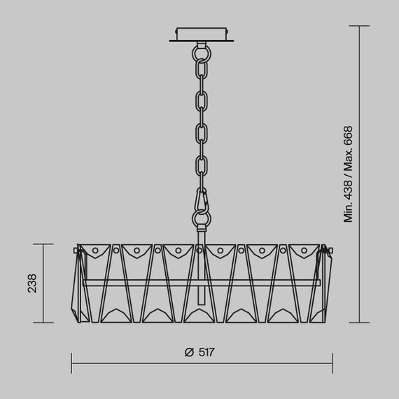 Подвесная люстра Maytoni Puntes MOD043PL-06G