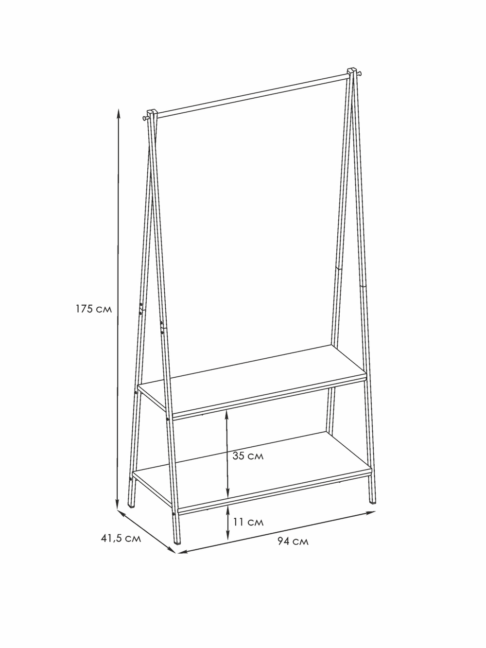 ВЕШАЛКА ГАРДЕРОБНАЯ АЛАБАМА 32 БЕЛАЯ