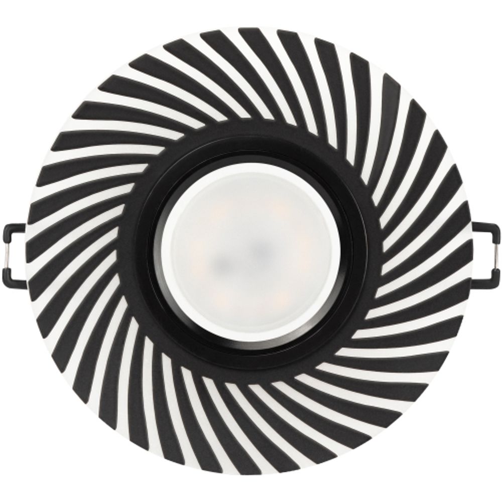 DK LD32 BK /1 Светильник ЭРА декор cо светодиодной подсветкой MR16, 220V, max 11W, черный | Встраиваемые LED светильники