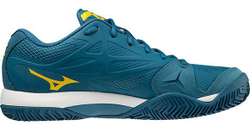 Мужские кроссовки теннисные Mizuno Wave Intense Tour 5 CC - moroccan blue/high visibility yellow/white