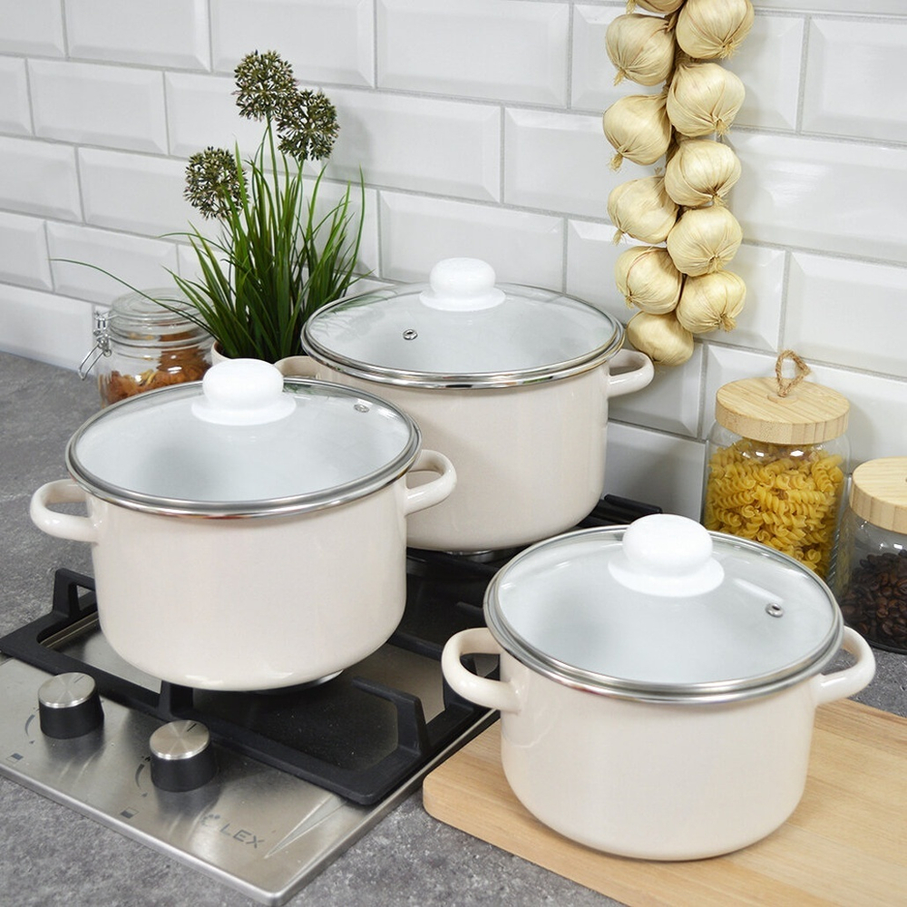 Набор кастрюль "Бисквит" (2л, 3л, 4л)