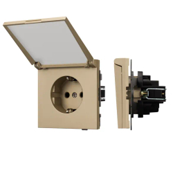 Механизм розетки влагозащищённый SCT-TENDO-MCP-SFPL-GD (230V, 16A) (Arlight, -) 054600