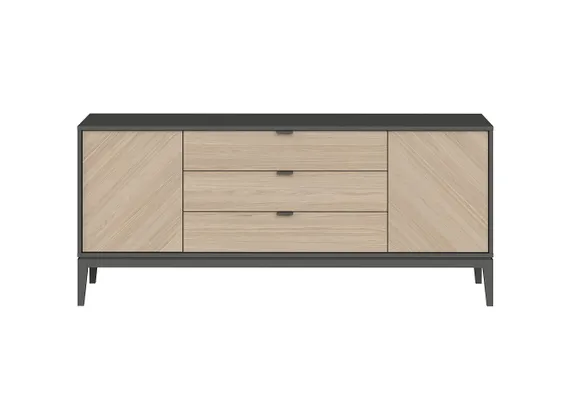 Тумба Fjord 2 двери 3 ящика (темно-серый)