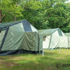 Палатка каркасная Т -16 с наметом из суровой бязи (демисезонная)