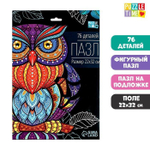 Пазл фигурный 76эл. в рамке "Сова" (Puzzle Time)