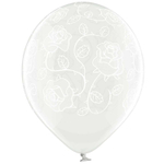 Шар латексный 35см Розы (Прозрачный)