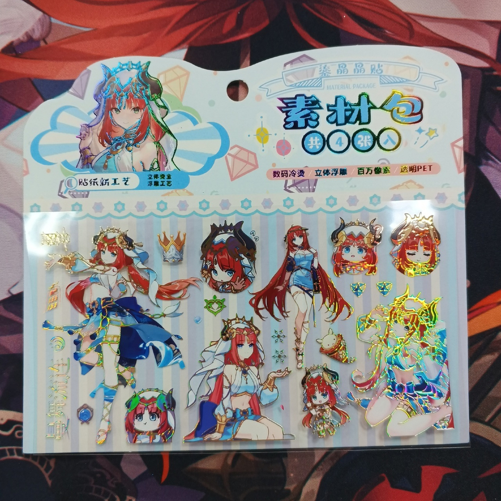 Прозрачные стикеры "Genshin Impact - Нилу"