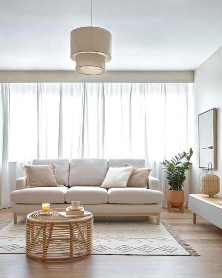 Журнальный столик Koana из ротанга Ø65 см