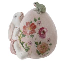 GAEM Фигурка декоративная "Заяц с яйцом", L11 W9 H10,5 см