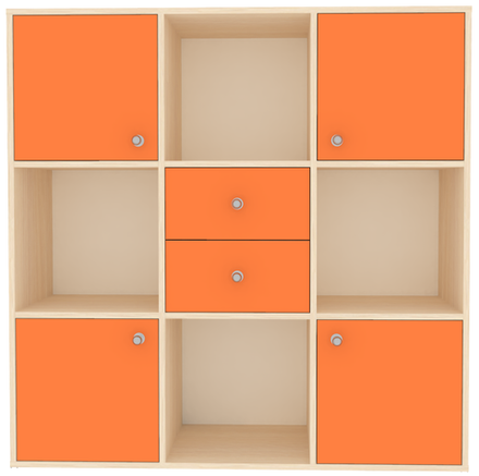 Стеллаж КарИВи Джери  Дуб Молочный Оранжевый