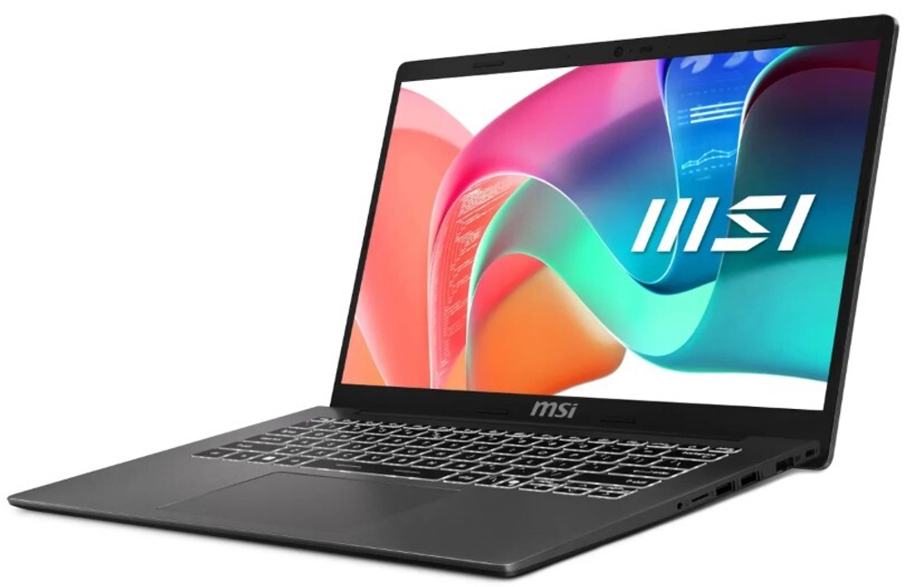 Ноутбук  MSI Modern 14 F13MG 14 ", Core i5, 16 Гб RAM, 512 Гб SSD, Iris Xe Graphics, Серый