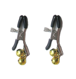 Зажимы на соски с колокольчиками золото