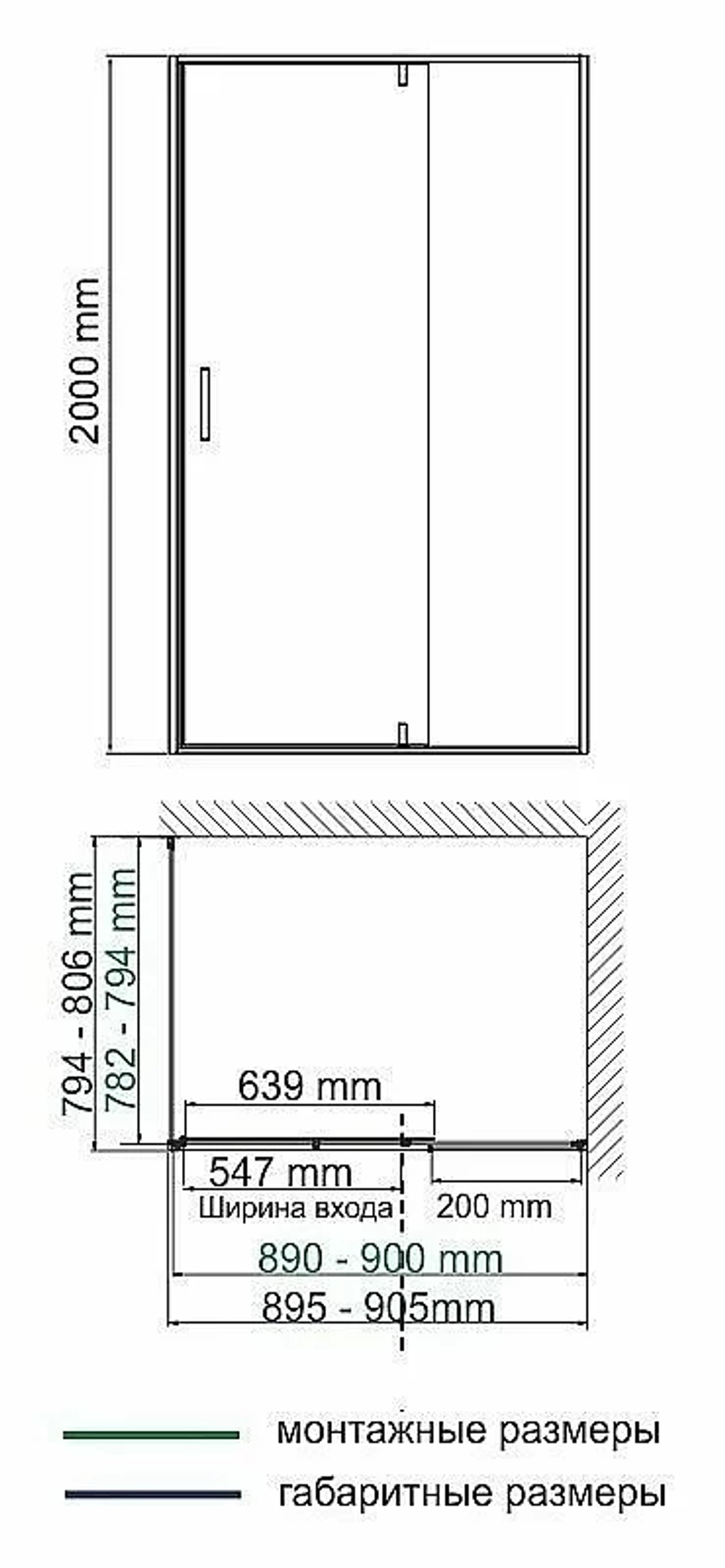 Душевой уголок WasserKRAFT Elbe 74P20 80x90