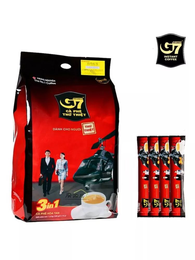 Растворимый кофе Trung Nguyen G7 3 в 1 100 пакетиков