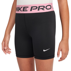 Детские шорты Nike Kids Pro Dri-Fit 5" - black/med soft pink/white