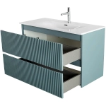 Тумба с раковиной BelBagno UNO 120 голубая матовая