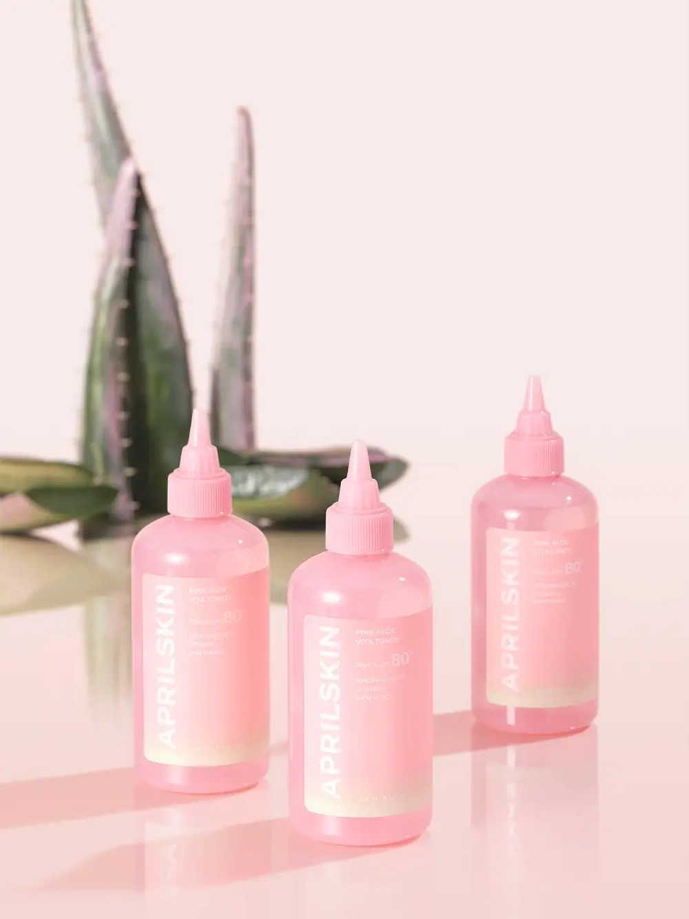 APRILSKIN Успокаивающий и себорегулирующий тонер с розовым алоэ и ниацинамидом Pink Aloe Vita Toner 250 мл