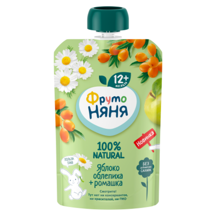 Десерт Фруто Няня Gualapack яблоко, облепиха, ромашка 90 гр
