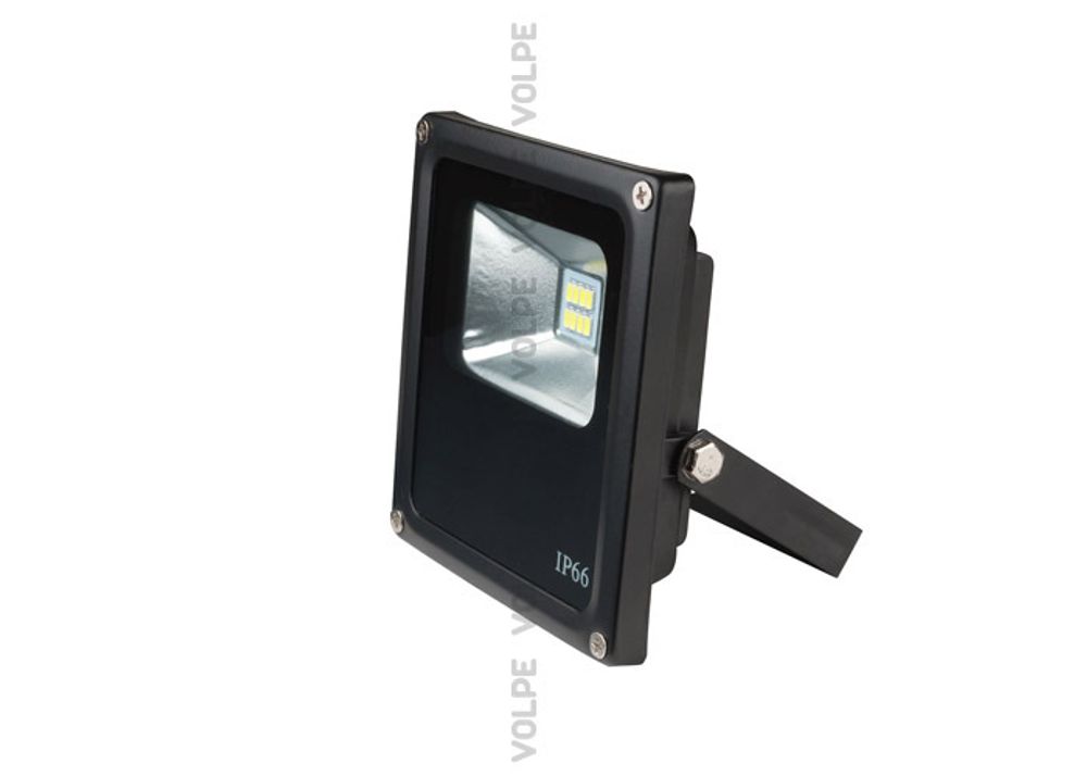 ULF-Q507 10W/DW IP65 175-265В BLACK Прожектор светодиодный. Корпус черный. Цвет свечения дневной белый. Картонная упаковка. ТМ Volpe.