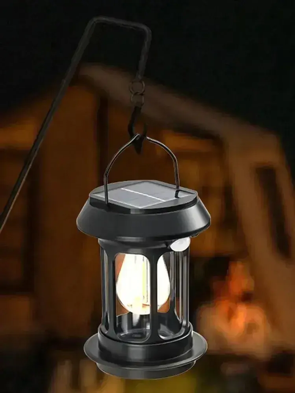 Фонари с солнечным датчиком движения, Наружные подвесные водонепроницаемые фонари для кемпинга, Перезаряжаемые, Украшение для садового двора