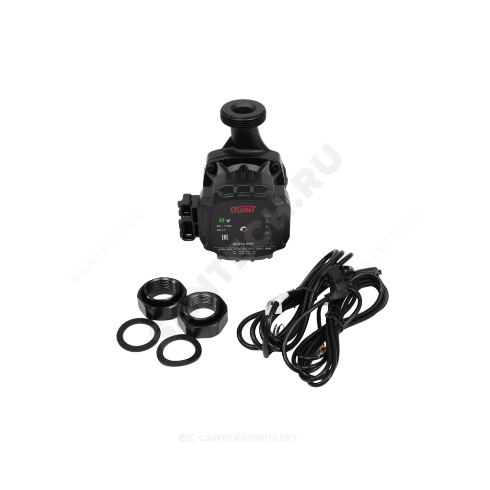 Насос циркуляционный с мокрым ротором HES25-6-180(P) PN10 1х220-240В/50 Гц Ogint