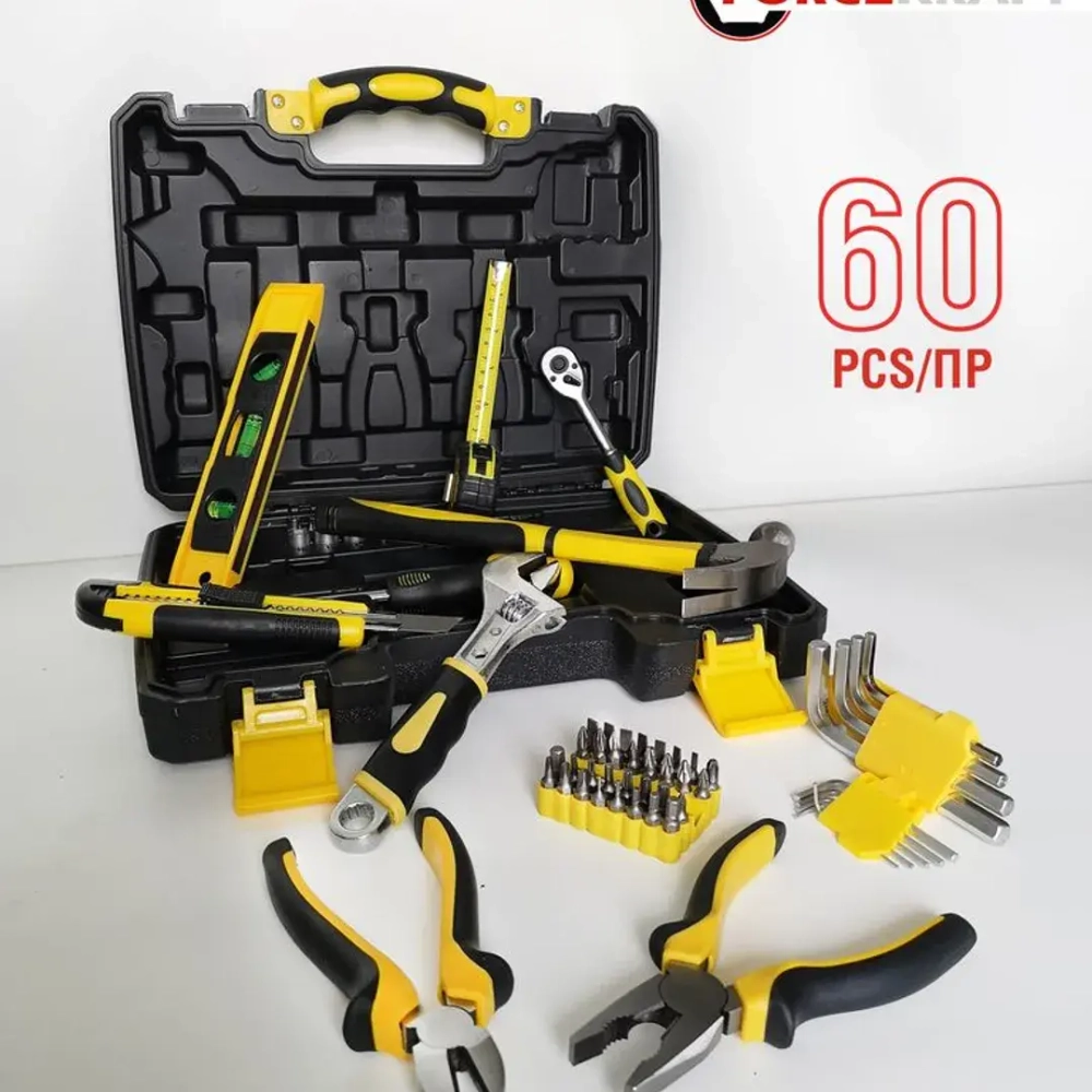 Набор инструментов 60пр. 1/4''(6гр.)(4-13мм) FORCEKRAFT FK-2601