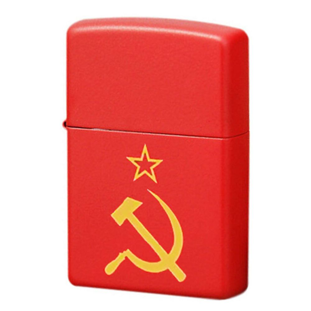 Зажигалка Zippo Серп и Молот с покрытием Red Matte (233 USSR)