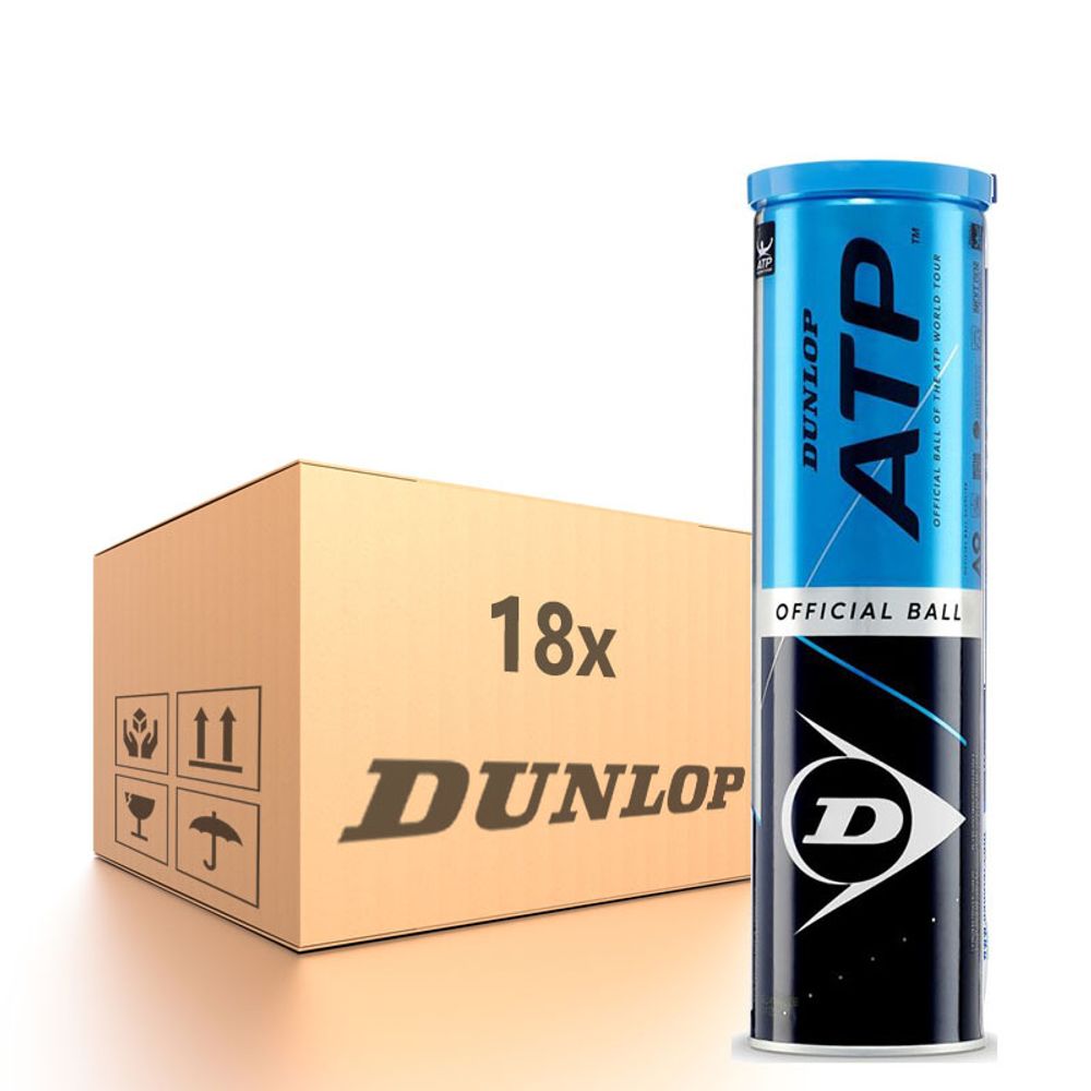 Упаковка теннисных мячей Dunlop ATP - 18 x 4B