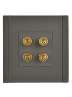 FORTE&PIANO Аудиорозетка 4-местная FP339 серый IEK