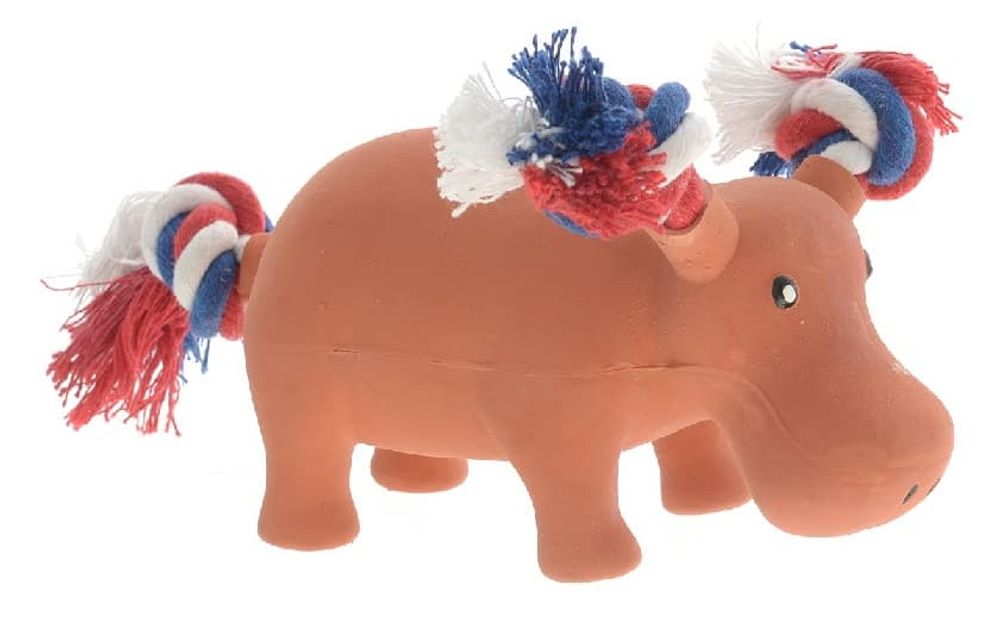 Игрушка латекс "Гиппопотам с канатом" 14 см L-200 (V.I.Pet) Игрушка латекс "Гиппопотам с канатом" 14 см L-200 (V.I.Pet)