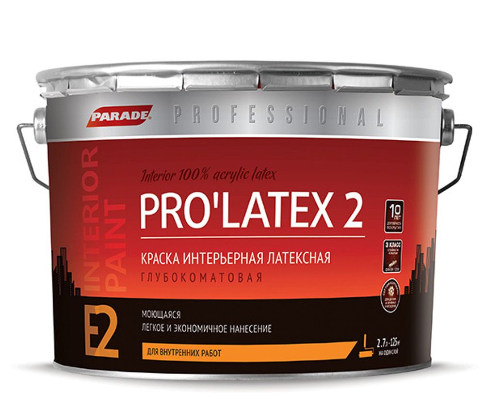В/д PARADE Е2  PROLATEX интерьер.глубокомат.база А 9л