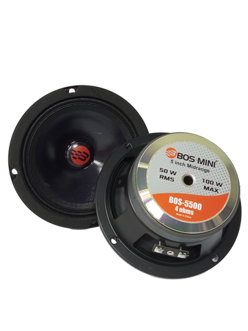Автоколонки 13см. 5 inch Midrange "Комплект 2шт" Bos-Mini BOS-5500