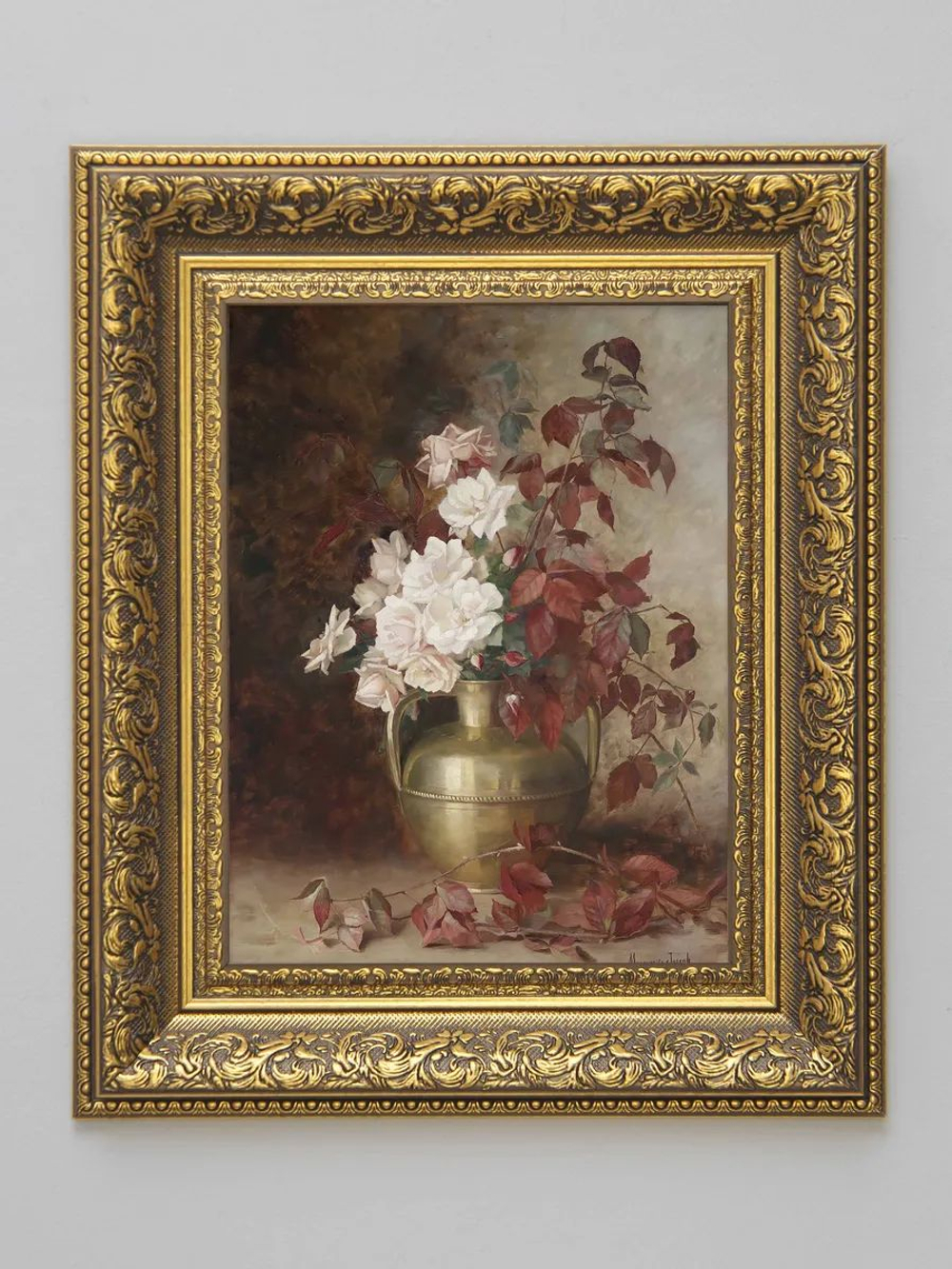 Картина на стену для интерьера на холсте "Золотой век" в классической раме 41*51 см